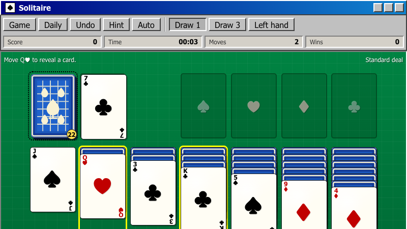 Classic Solitaire - free browser card game screenshot