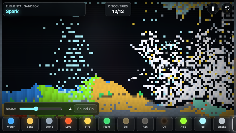 Elemental Sandbox - free browser creative game screenshot