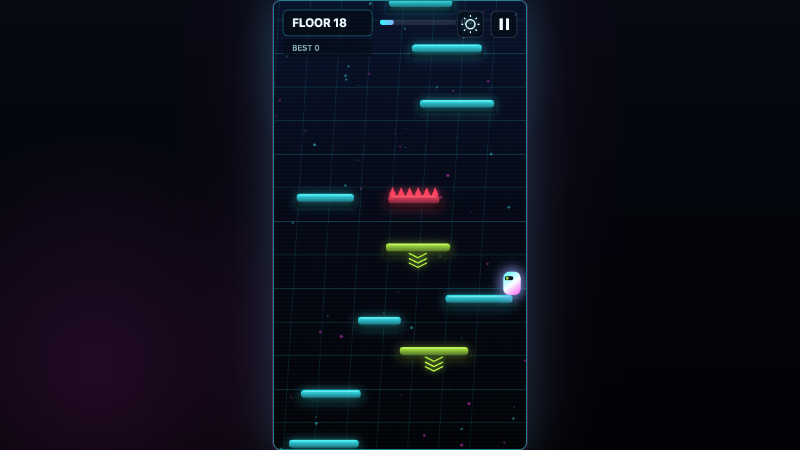 Neon Descent - free browser arcade game screenshot