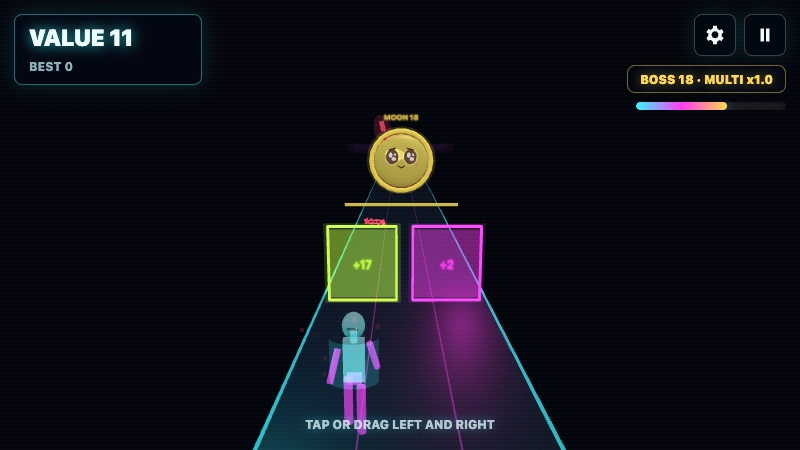 Neon Giant Run - free browser arcade game screenshot