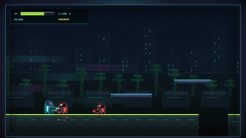 Neon Recoil - free browser cyberpunk game screenshot