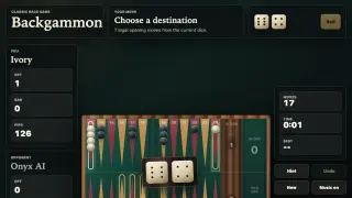 Backgammon - free browser backgammon game screenshot