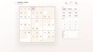 Sudoku Atelier - free browser puzzle game screenshot